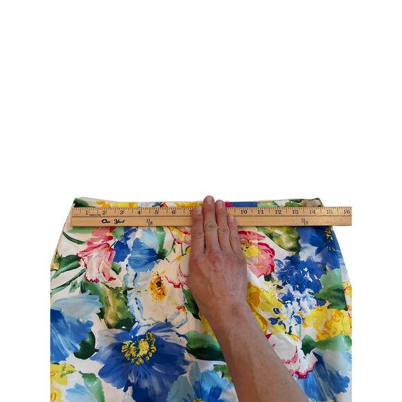 Polo Ralph Lauren Skirt Womens Size 6 Floral Pencil Straight Zip Back Stretch - Picture 6 of 8